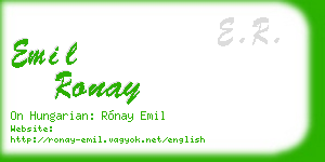 emil ronay business card